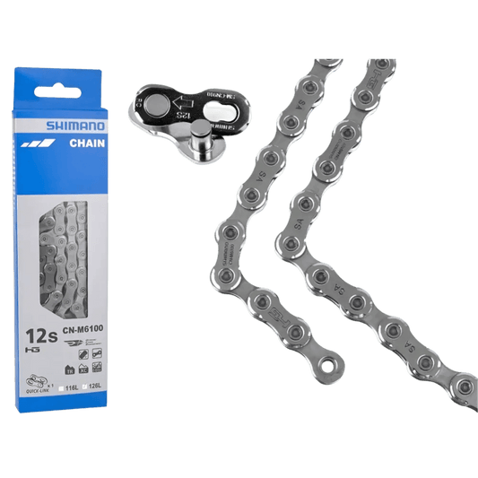 Łańcuch rowerowy Shimano CN-M6100 12 rzędów 126 ogniw + spinka Reactor bike Zestaw do konwersji