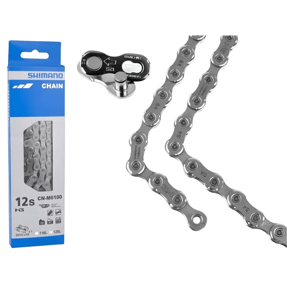 Łańcuch rowerowy Shimano CN-M6100 12 rzędów 126 ogniw + spinka Reactor bike Zestaw do konwersji